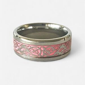 Elegant 316L Surgical Stainless Steel Celtic Men’s Ring Band